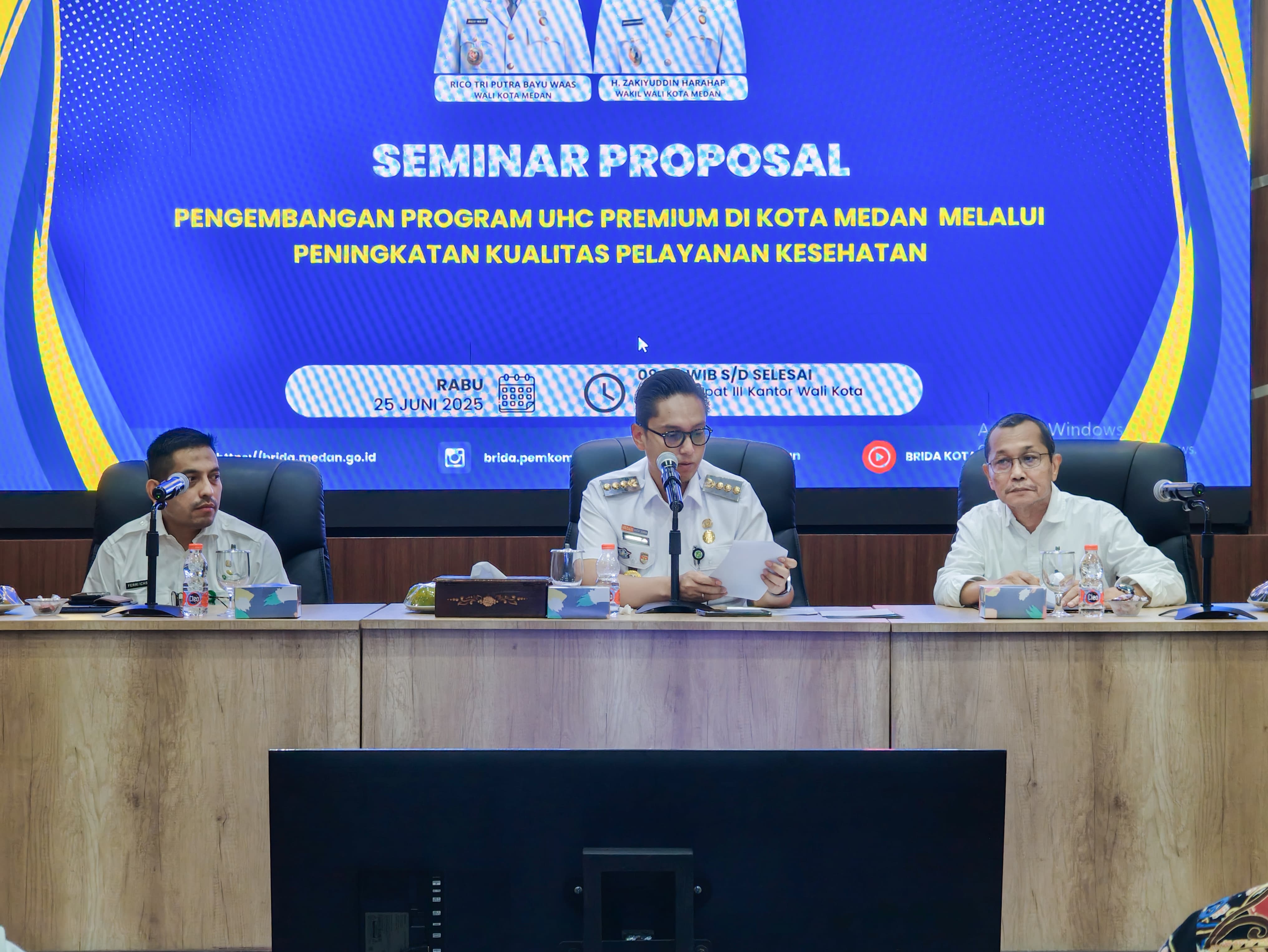 BRIDA Kota Medan Melaksanakan Seminar Proposal Pengembangan Program UHC Premium di Kota Medan Melalui Peningkatan Kualitas Pelayanan Kesehatan.